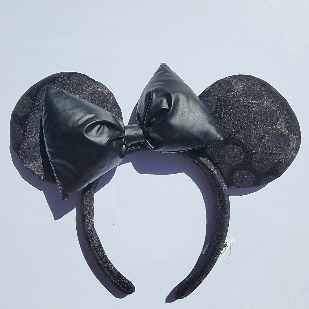Disney Black Polka Dot Bow Headband